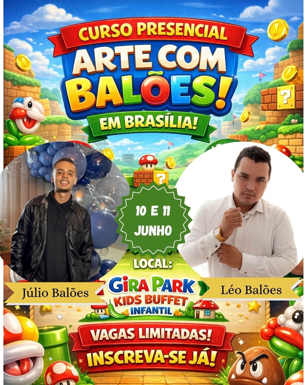 Curso de Arte com balões presencial Brasília DF 10 e 11 VAGA DUPLA! (1 vaga vale para 2) - Image 2