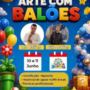 Curso de Arte com balões presencial Brasília DF (10 e 11 de JUNHO)